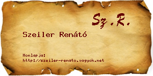 Szeiler Renátó névjegykártya